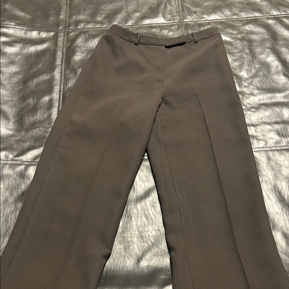 LOFT Brown Pinstripe Trousers